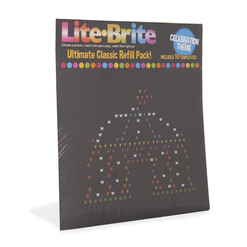 Lite Brite Ultimate Classic Refill Pack - Celebration Theme - 10 Reusable Templates - Amazon Exclusive, Black - Image 2
